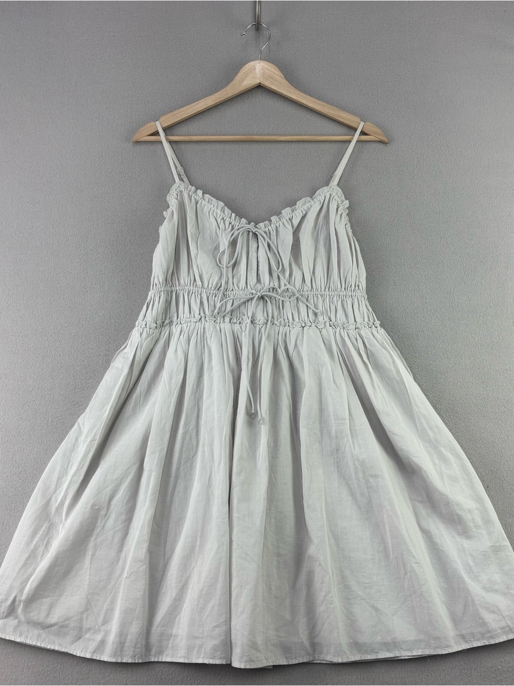 aerie Light Gray Spaghetti Strap Mini Dress Women’s L
